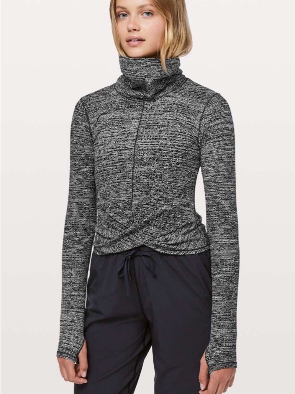 Lululemon Women’s Melodic Movement Long Sleeve High Neck Top Size 10
